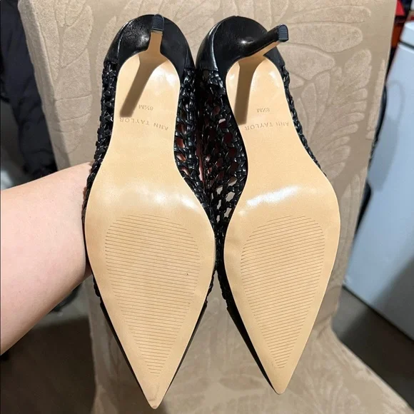 Ann Taylor Black Woven Heels - Picture 5 of 10
